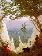 Caspar David Friedrich Chalk Cliffs on Rugen oil painting artist